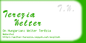 terezia welter business card